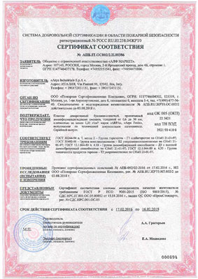Сертификат пожарной безопасности